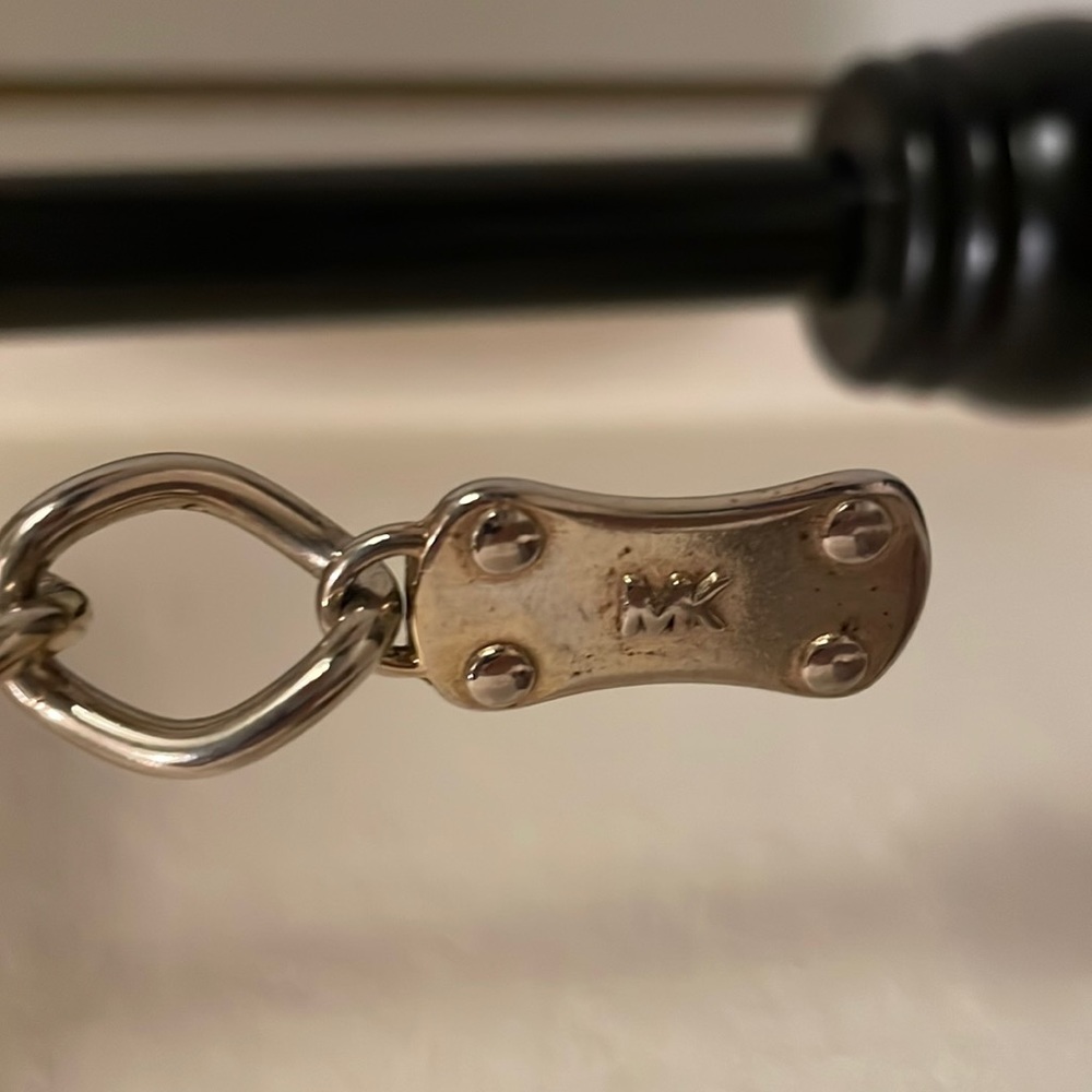 Mk Rectangular Chain Belt Gold Colored - image 3